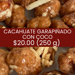 Cacahuate garapiñado con coco
