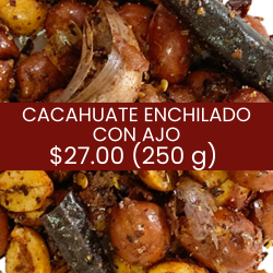 Cacahuate enchilado con ajo...