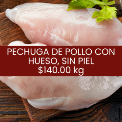 Pechuga de pollo con hueso,...