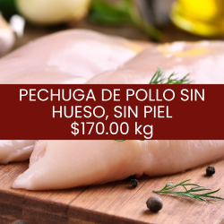 Pechuga de pollo sin hueso,...