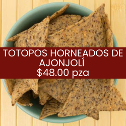 Totopos horneados de ajonjolí