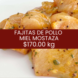 Fajitas de pollo miel mostaza