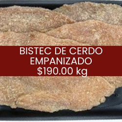 Bistec de cerdo empanizado
