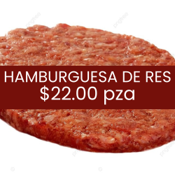 Hamburguesa de res (pieza)
