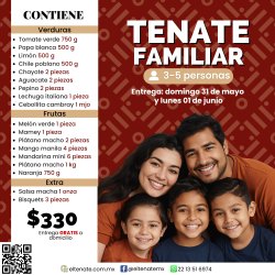 Tenate familiar 31 de mayo...