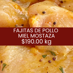 Fajitas de pollo miel mostaza