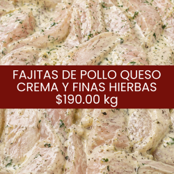 Fajitas de pollo queso...