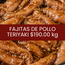 Fajitas de pollo teriyaki