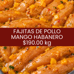 Fajitas de pollo mango...